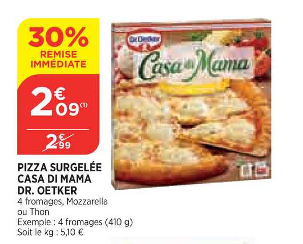 pizza surgelée casa di mama dr. oetker