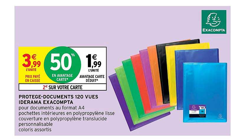protège-documents 120 vues iderama exacompta