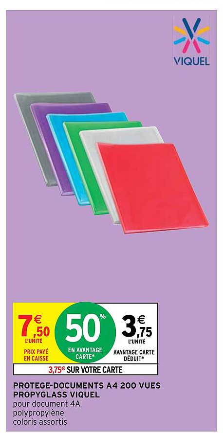 protège-documents a4 200 vues propyglass viquel
