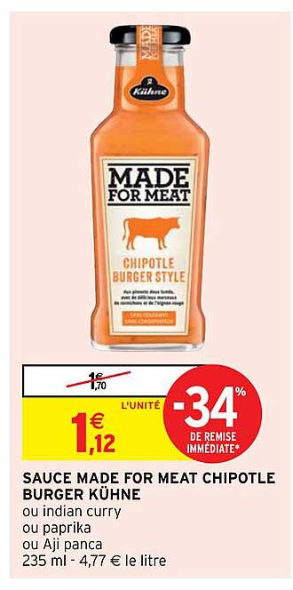 sauce made for meat chipotle burger kühne