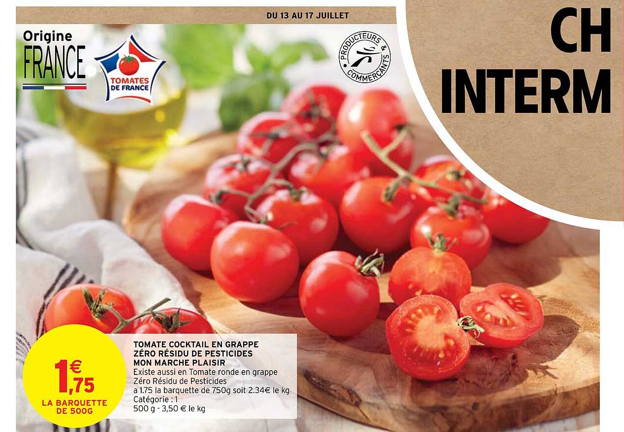 tomate cocktail en grappe zéeo résidu de pesticides mon marché plaisir