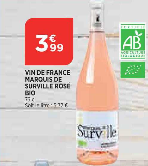 vin de france marquis de surville rosé bio