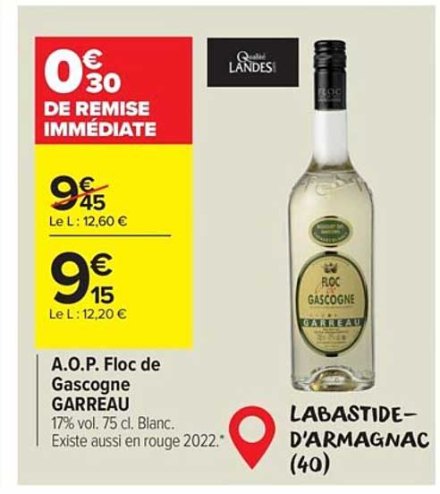 a.o.p. floc de gascogne garreau