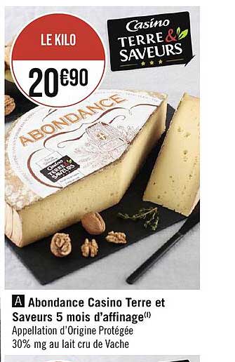 Abondance Casino Terre Et Saveurs 5 Mois D'affinage