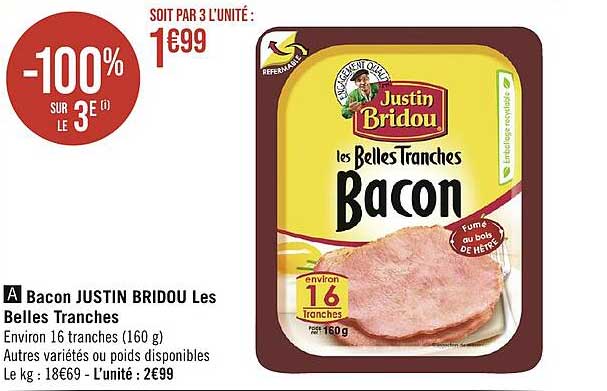 bacon justin bridou les belles tranches
