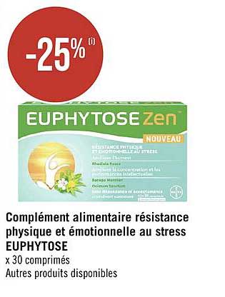 complément alimentaire résistance physique et émotionnelle au stress euphytose