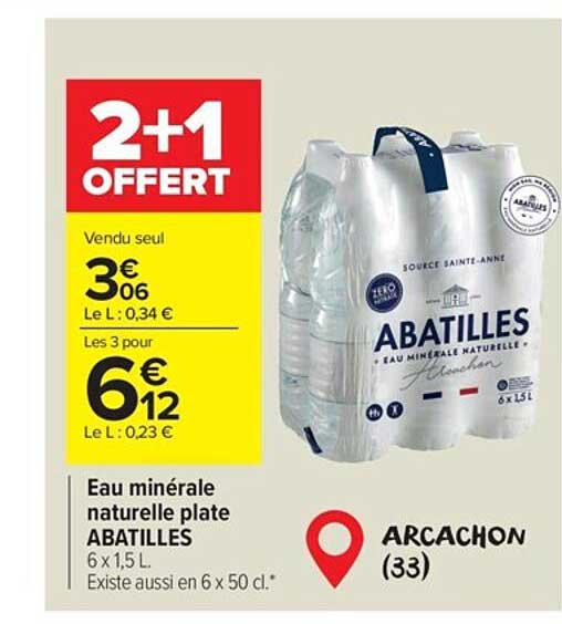 eau minérale naturelle plate abatilles