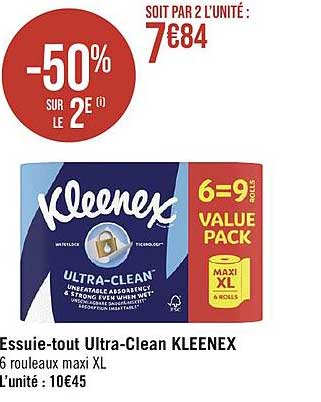 essuie-tout ultra-clean kleenex