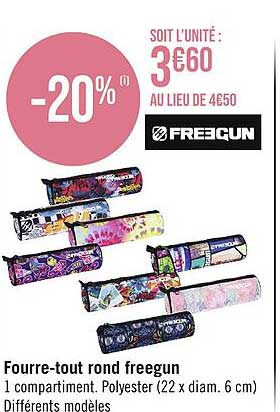 fourre-tout rond freegun