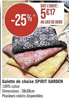Galette De Chaise Spirit Garden