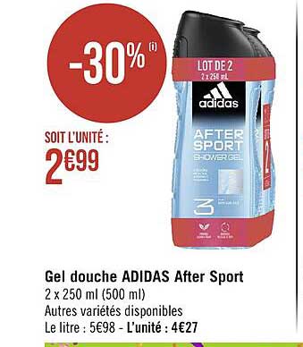 gel douche adidas after sport