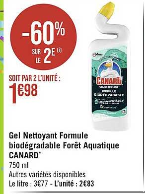 gel nettoyant formule biodégradable forêt aquatique canard
