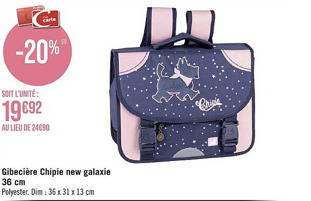 gibecière chipie new galaxie 36 cm
