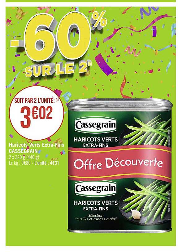 Haricots Verts Extra-fins Cassegrain