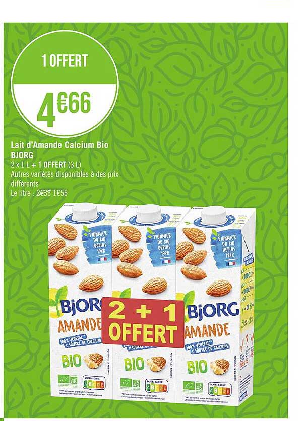 lait d'amande calcium bio bjorg