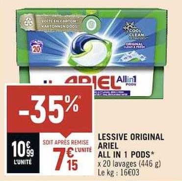 lessive original ariel all in 1 pods