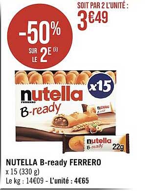 nutella b-ready ferrero