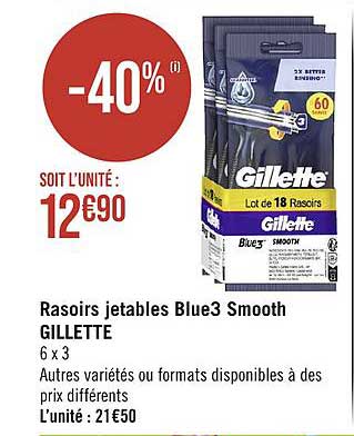 rasoirs jetables blue3 smoothie gillette