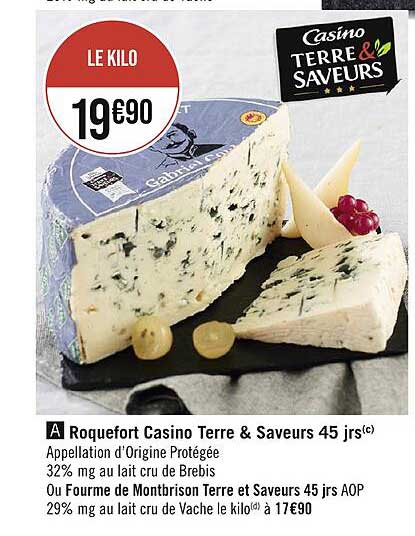 roquefort casino terre & saveurs 45 jrs our fourme de montbrison