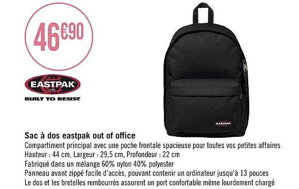 sac à dos eastpak out of office