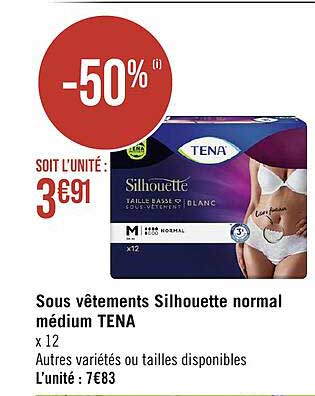 sous vêtements silhouette normal médium tena