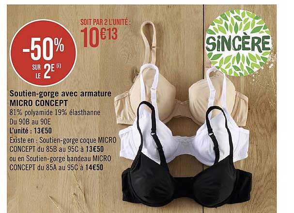 soutien-gorge avec armature micro concept