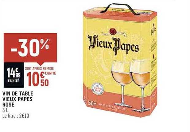 vin de table vieux papes rosé