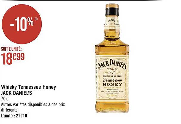 whisky tennessee honey jack daniel's