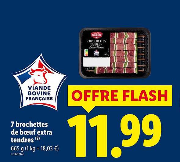 7 brochettes de bœuf extra tendres