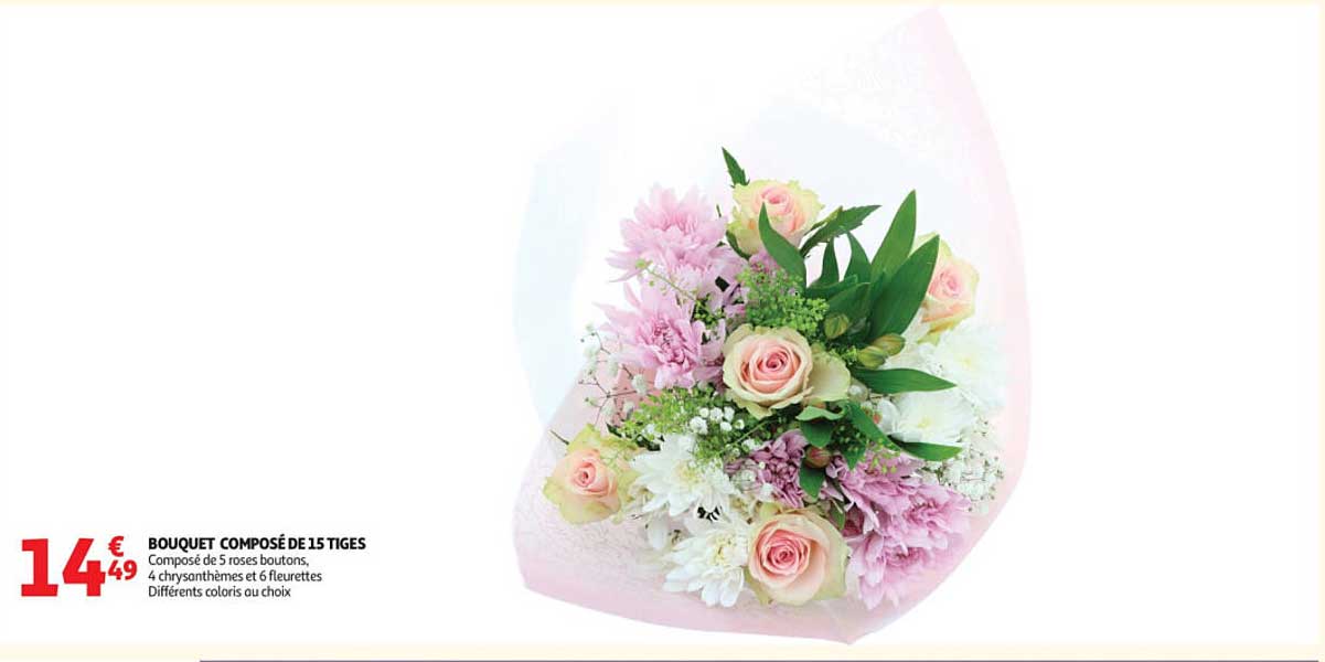 Bouquet composé de 15 tiges