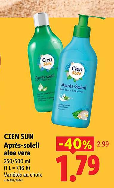 Cien Sun Après-soleil aloe vera