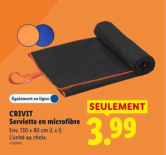 CRIVIT Serviette en microfibre