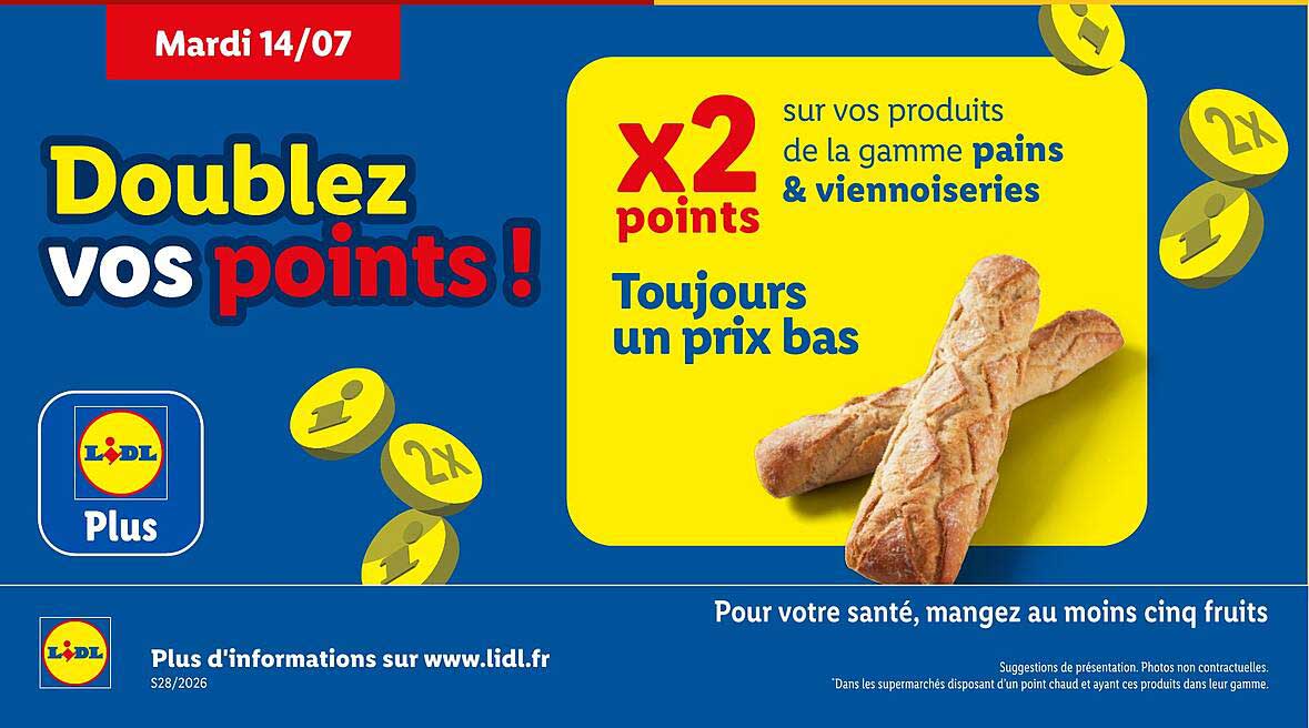 Doublez vos points !