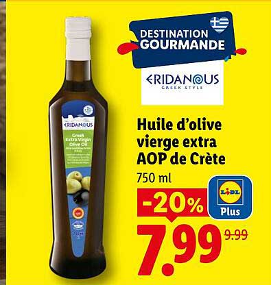 ERIDANOUS Huile d’olive vierge extra AOP de Crète