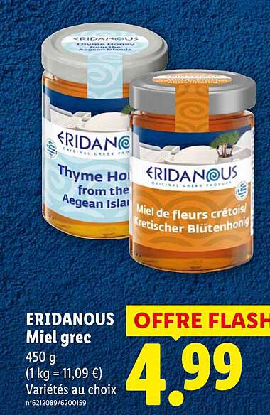 Eridanous Miel grec