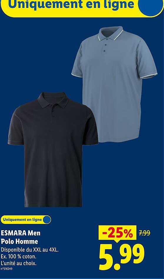 ESMARA Men Polo Homme