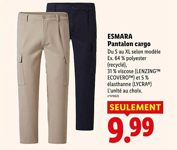 ESMARA Pantalon cargo