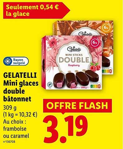 Gelatelli Mini glaces double bâtonnet