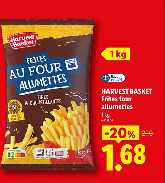 HARVEST BASKET Frites four allumettes
