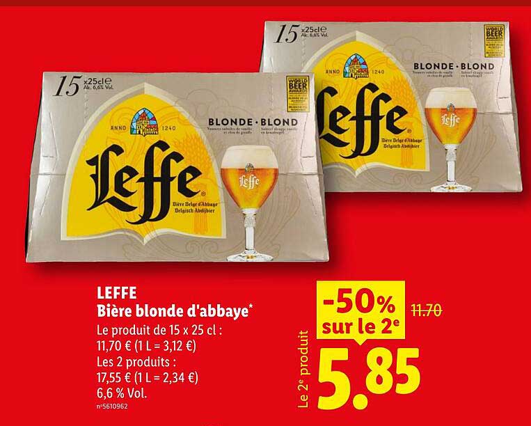 Leffe Bière blonde d'abbaye