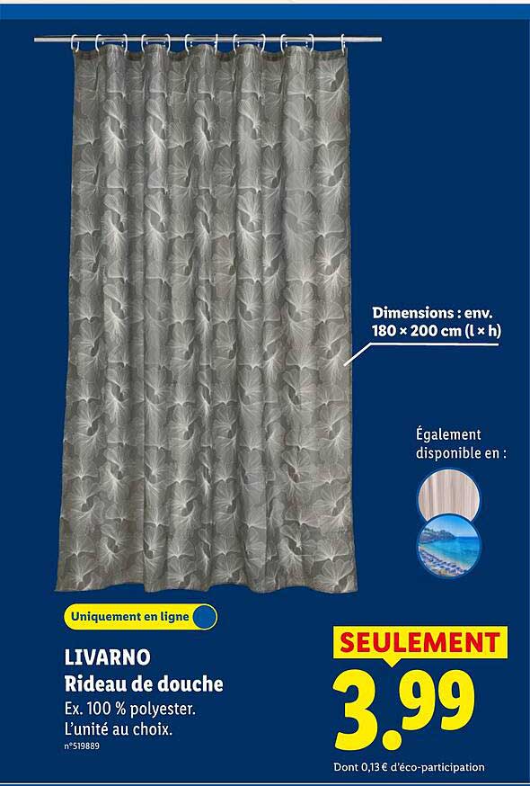 LIVARNO Rideau de douche