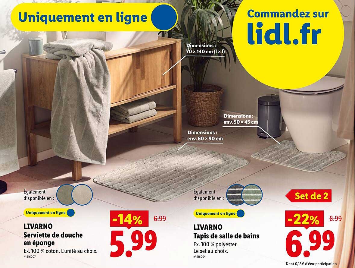 LIVARNO Serviette de douche