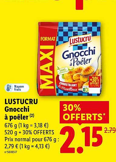 LUSTUCRU Gnocchi à poêler