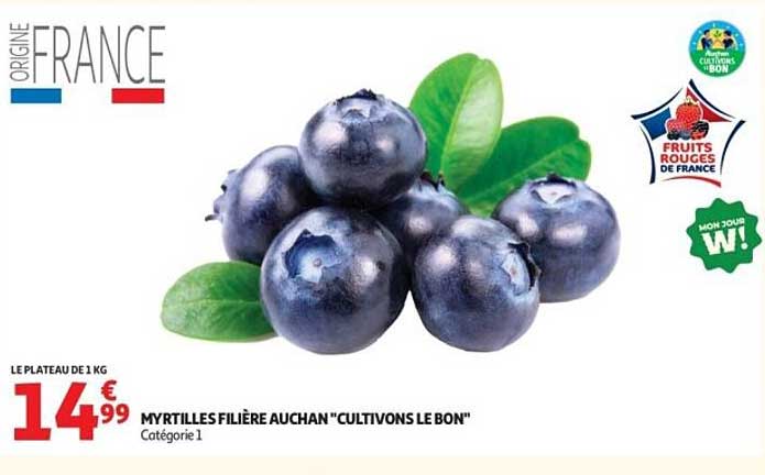 Myrtilles filière Auchan "Cultivons le bon