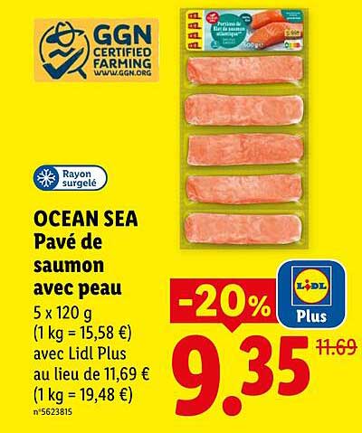 OCEAN SEA Pavé de saumon avec peau