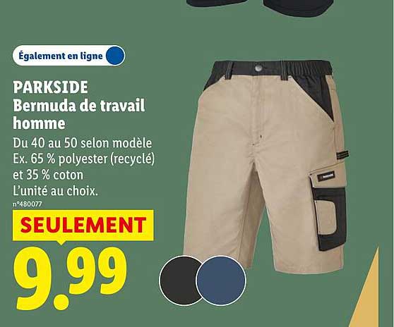 PARKSIDE Bermuda de travail homme