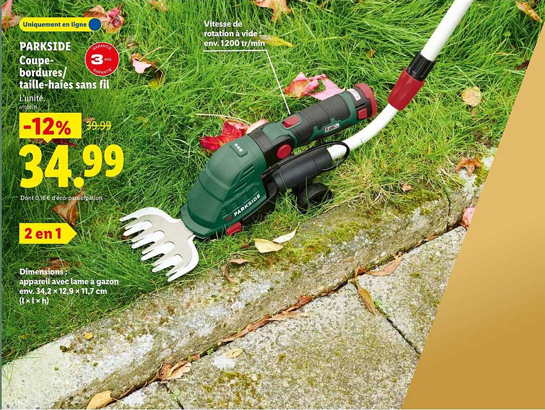PARKSIDE Coupe-bordures/taille-haies sans fil