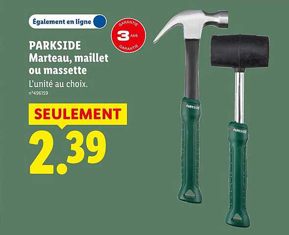 PARKSIDE Marteau, maillet ou massette
