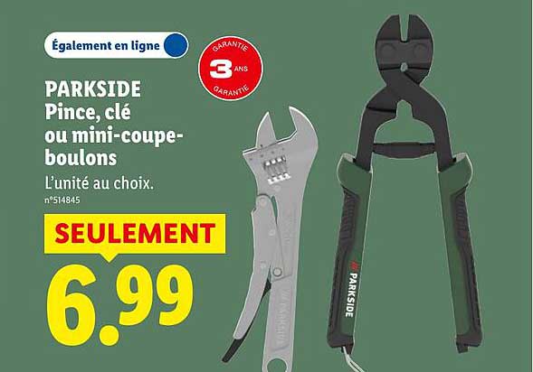 PARKSIDE Pince, clé ou mini-coupe-boulons