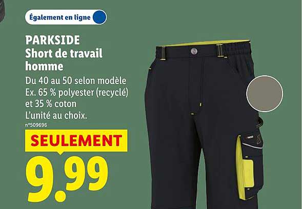 PARKSIDE Short de travail homme